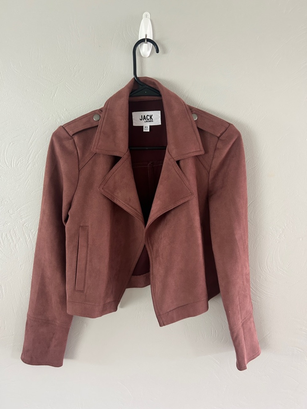 JACK by BB Dakota Women's Nutmeg Faux Suede Moto Jacket